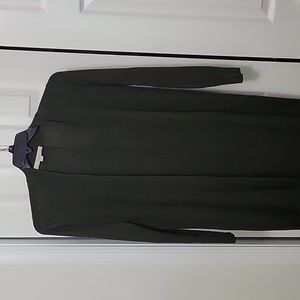 Loft Women's XS Long Cardigan Sweater, Dark Olive Green